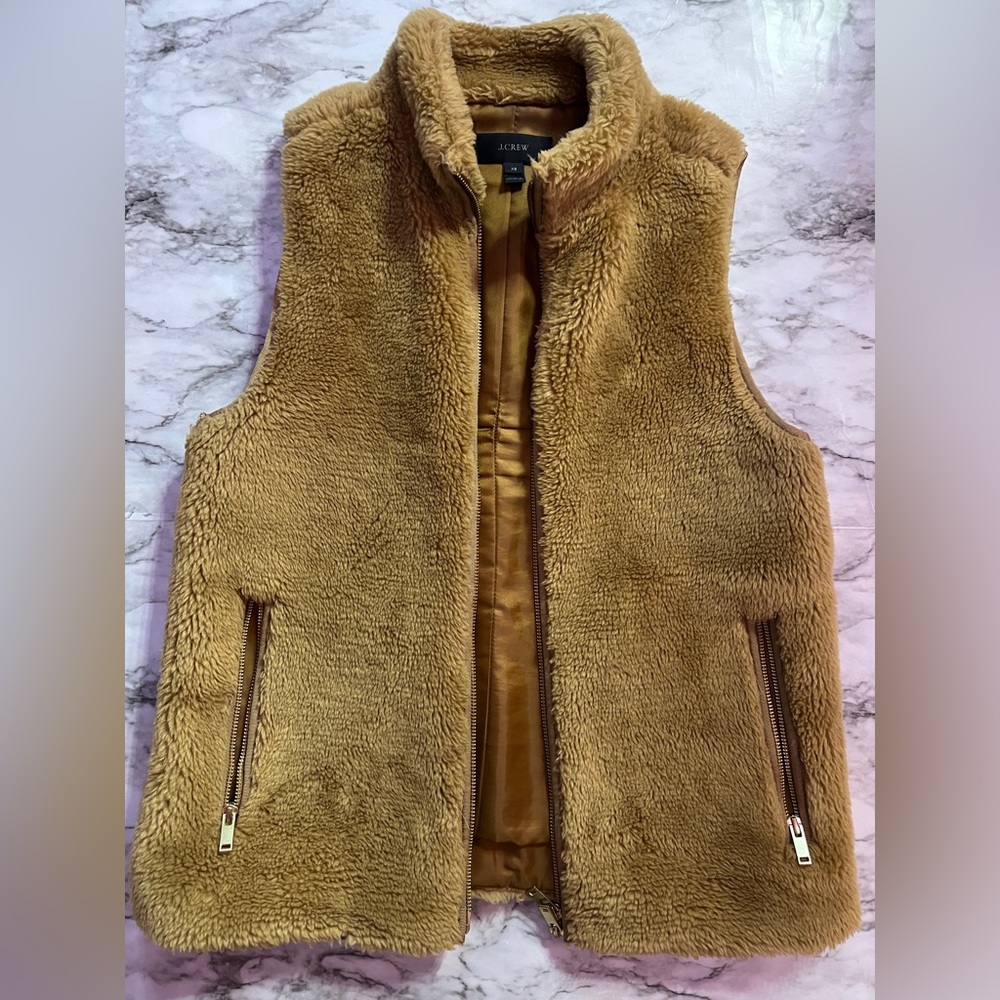 J. Crew Faux Fur Excursion Vest